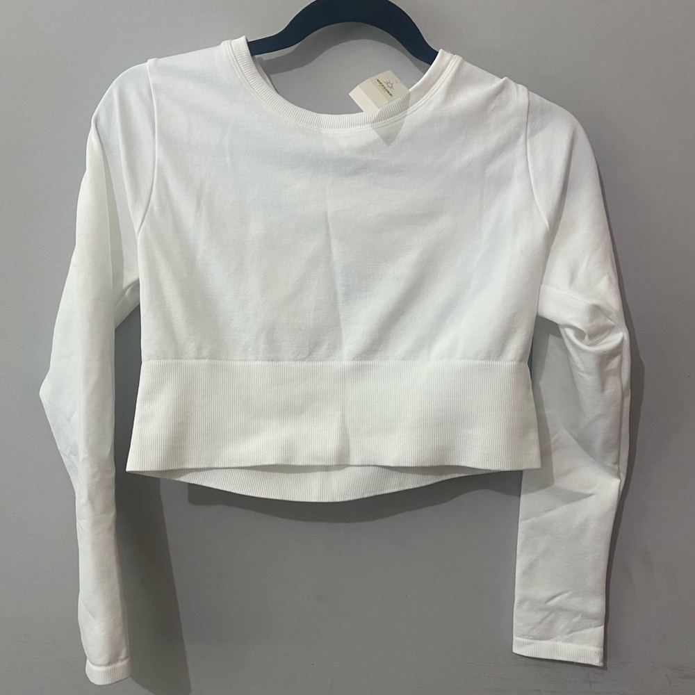 Aerie Offline Cropped Long Sleeve Workout / Athletic Top. Size M NWT